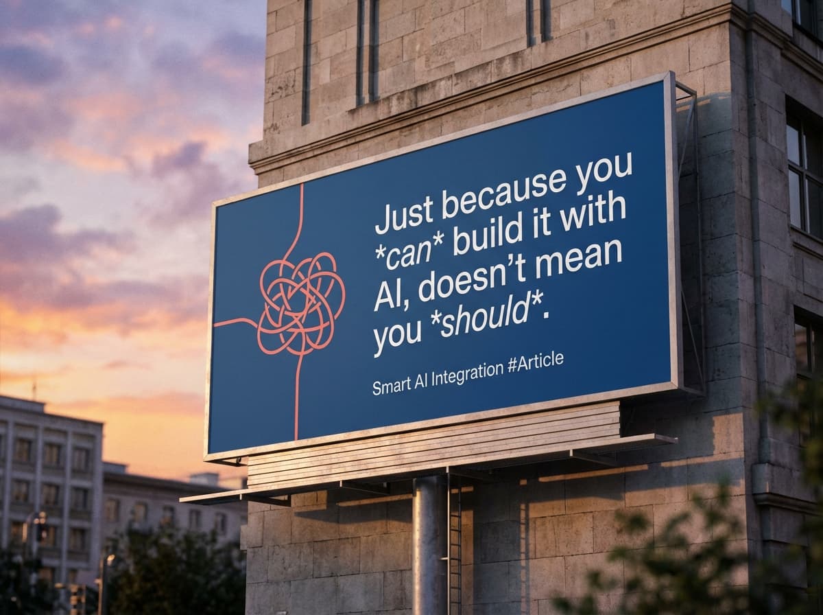 Just Because You Can Build It with AI Doesn't Mean You Should